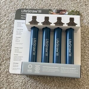 NIB: Lifestraw Personal Water Filter Set of 4 brand new